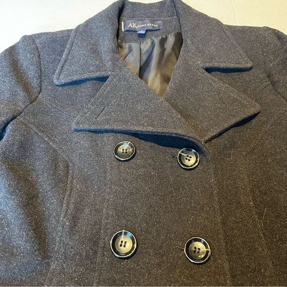 Anne Klein Peacoat Women's Large Dark Grey Wool - Picture 4 of 10